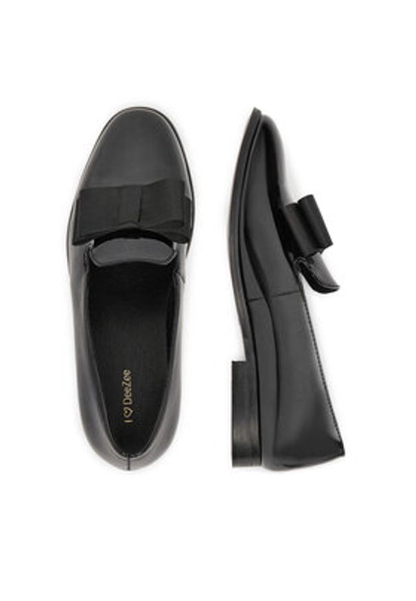 DeeZee Loafersy 20232-1 Czarny. Kolor: czarny. Materiał: skóra