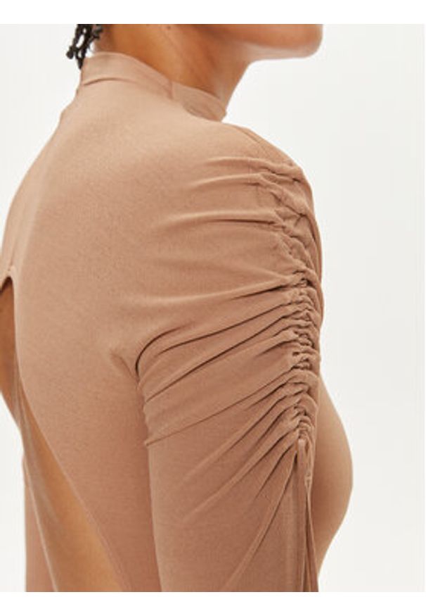 Wolford Body 79295 Beżowy Slim Fit. Kolor: beżowy. Materiał: wiskoza