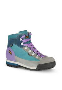 Buty trekkingowe damskie Aku 36520638. Wysokość cholewki: za kostkę. Kolor: szary, fioletowy, niebieski, wielokolorowy. Materiał: skóra, materiał. Szerokość cholewki: normalna. Styl: sportowy #1