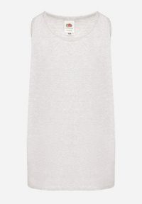 Born2be - Szara Bawełniana Koszulka Typu Tank Top Zianessa. Kolor: szary. Materiał: bawełna. Wzór: aplikacja
