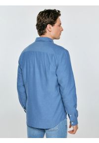 Big-Star - Koszula męska bawełniana niebieska Frankinison 400. Okazja: do pracy. Kolor: niebieski. Materiał: bawełna. Styl: elegancki #2