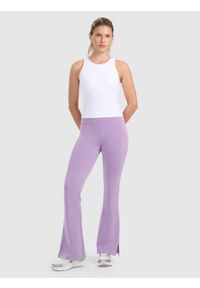 4f - 4F Top slim z prążkowanej dzianiny damski - biały XS. Kolor: biały. Materiał: prążkowany, dzianina #2