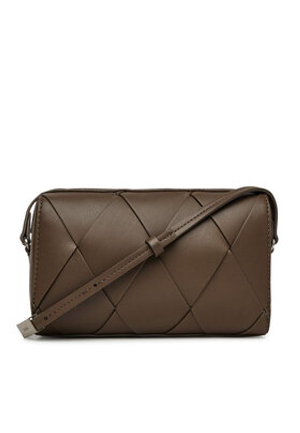 Calvin Klein Torebka Ck Woven Camera Bag K60K613002 Brązowy. Kolor: brązowy. Materiał: skórzane