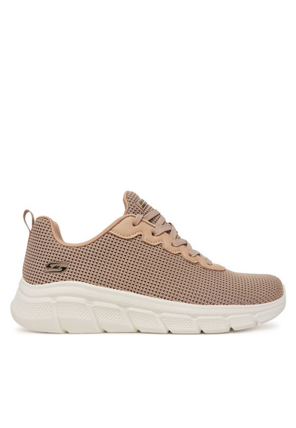 skechers - Skechers Sneakersy Bobs B Flex-Visionary Essence 117346/TAN Brązowy. Kolor: brązowy. Materiał: materiał