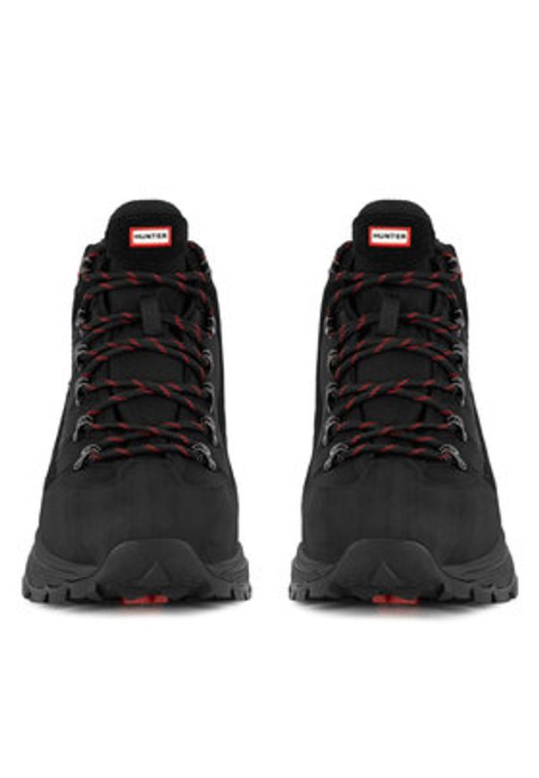 Hunter Trekkingi H1-060 Czarny. Kolor: czarny. Materiał: skóra. Sport: turystyka piesza