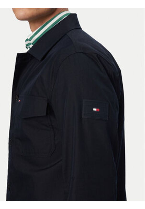 TOMMY HILFIGER - Tommy Hilfiger Kurtka przejściowa MW0MW38712 Granatowy Regular Fit. Kolor: niebieski. Materiał: bawełna