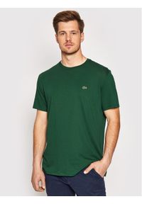 Lacoste T-Shirt TH6709 Zielony Regular Fit. Kolor: zielony. Materiał: bawełna