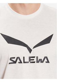 Salewa T-Shirt Solidlogo Dry 27018 Biały Regular Fit. Kolor: biały. Materiał: syntetyk #4