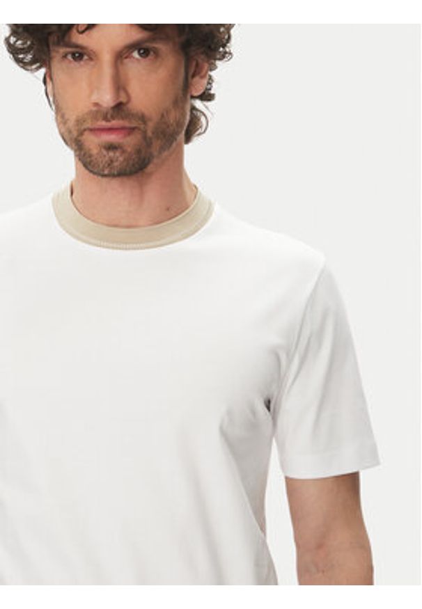BOSS T-Shirt H-Tessler 199 50531793 Biały Slim Fit. Kolor: biały. Materiał: bawełna