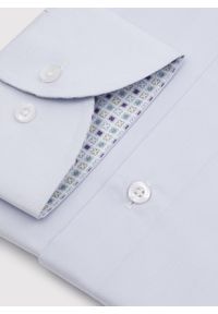 Pako Lorente - PAKO LORENTE - Błękitna koszula męska z kontrastowym wykończeniem. Kolor: niebieski. Materiał: bawełna. Długość rękawa: długi rękaw. Długość: długie #4