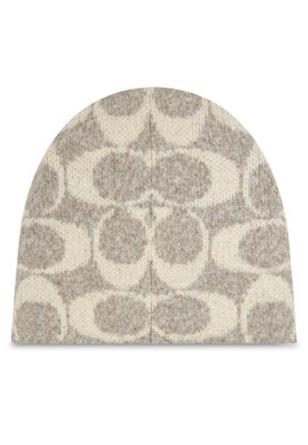 Coach Czapka CCT78 Beżowy. Kolor: beżowy. Materiał: poliester