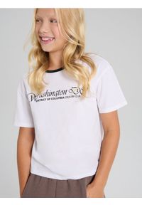 Sinsay - Koszulka z krótkim rękawem - biały. Kolor: biały. Długość rękawa: krótki rękaw. Długość: krótkie #1