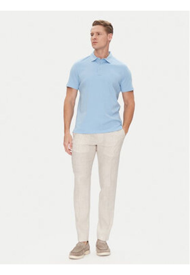 JOOP! Polo 17 JJ-10Preston 30045540 Błękitny Modern Fit. Typ kołnierza: polo. Kolor: niebieski. Materiał: bawełna