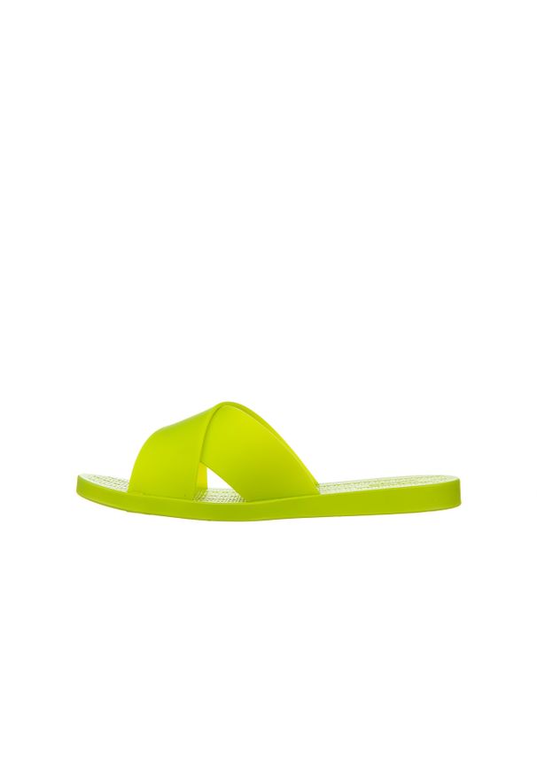 melissa - Klapki Melissa Sun City Walk AD Green 010412, Zielony, Guma. Kolor: zielony. Materiał: tworzywo sztuczne. Sezon: lato. Obcas: na obcasie. Wysokość obcasa: średni