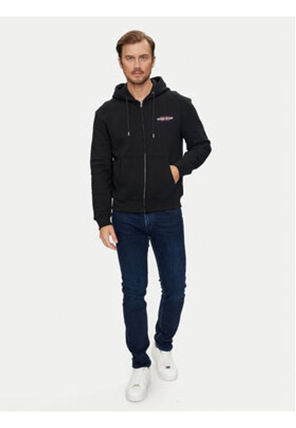 Guess Jeans Bluza M4YQ27 K9V31 Czarny Classic Fit. Kolor: czarny. Materiał: bawełna