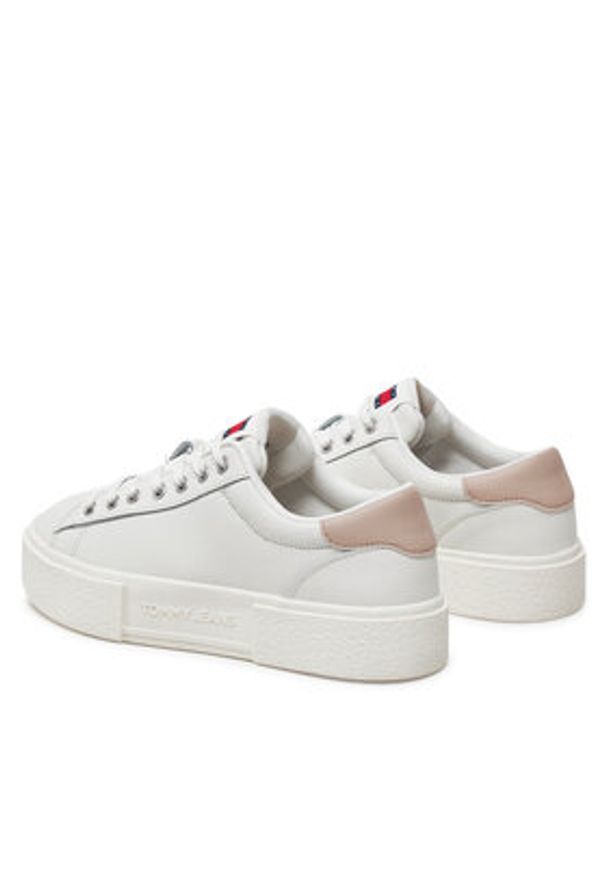Tommy Jeans Sneakersy Tjw Foxing Flatform Sneaker EN0EN02567 Écru. Materiał: skóra