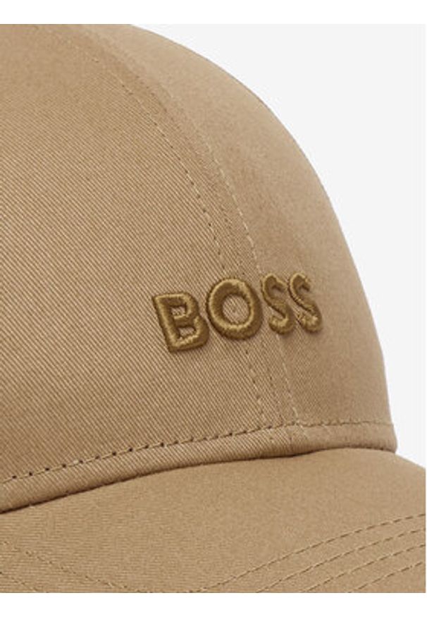 BOSS - Boss Czapka z daszkiem Ari 50519889 Beżowy. Kolor: beżowy. Materiał: bawełna