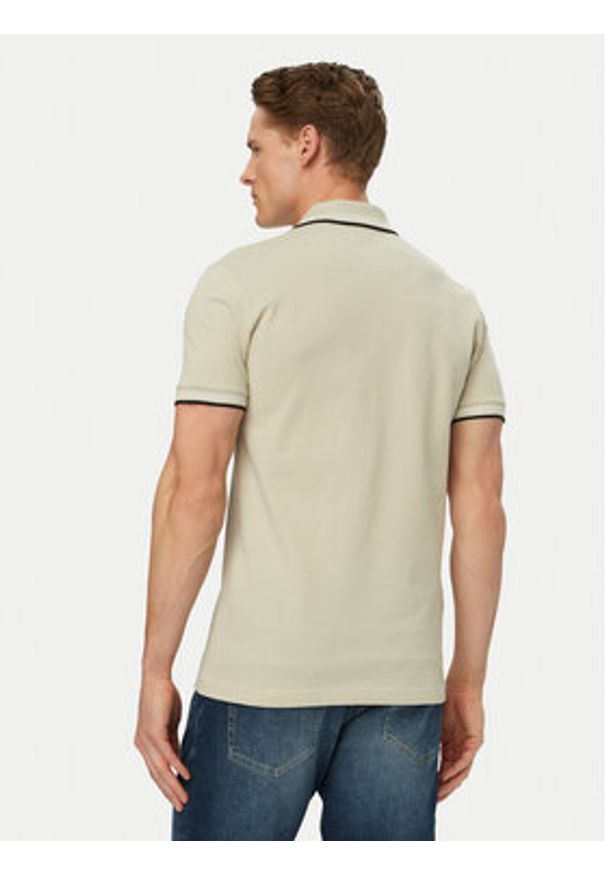 BOSS Polo Paul 50506193 Beżowy jasny Slim Fit. Typ kołnierza: polo. Kolor: beżowy. Materiał: bawełna