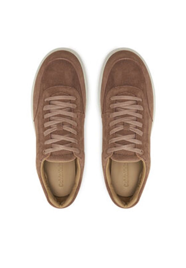 Calvin Klein Sneakersy Lace Up Suede HM0HM01792 Brązowy. Kolor: brązowy. Materiał: skóra, zamsz