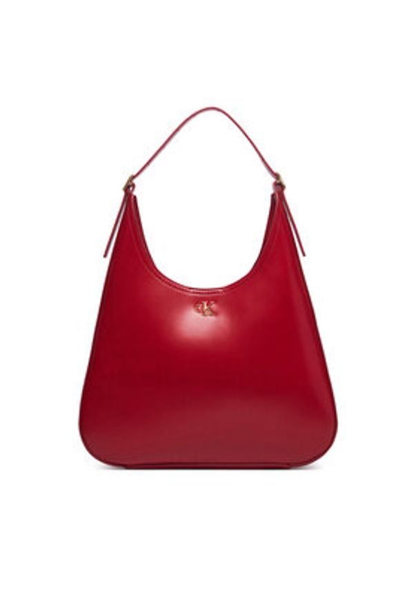 Calvin Klein Torebka Ck Medium Shoulder Bag LV04F3522G Czerwony. Kolor: czerwony. Materiał: skórzane