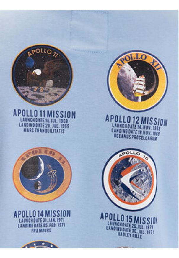 Alpha Industries Bluza Apollo Mission 106338 Niebieski Regular Fit. Kolor: niebieski. Materiał: bawełna