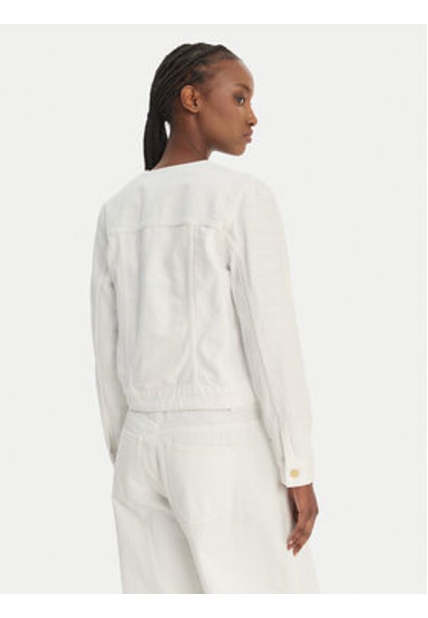 TOMMY HILFIGER - Tommy Hilfiger Kurtka jeansowa Lady WW0WW48591 Biały Regular Fit. Kolor: biały. Materiał: bawełna