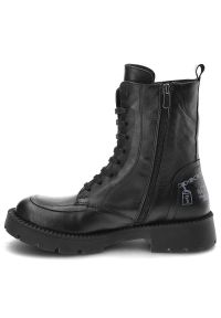 Czarne Botki Venezia Eleganckie Ocieplane Buty Damskie. Okazja: na spacer, na co dzień. Kolor: czarny. Szerokość cholewki: normalna. Wzór: nadruk. Materiał: skóra, futro, syntetyk. Sezon: zima. Obcas: na obcasie. Styl: elegancki. Wysokość obcasa: niski #3