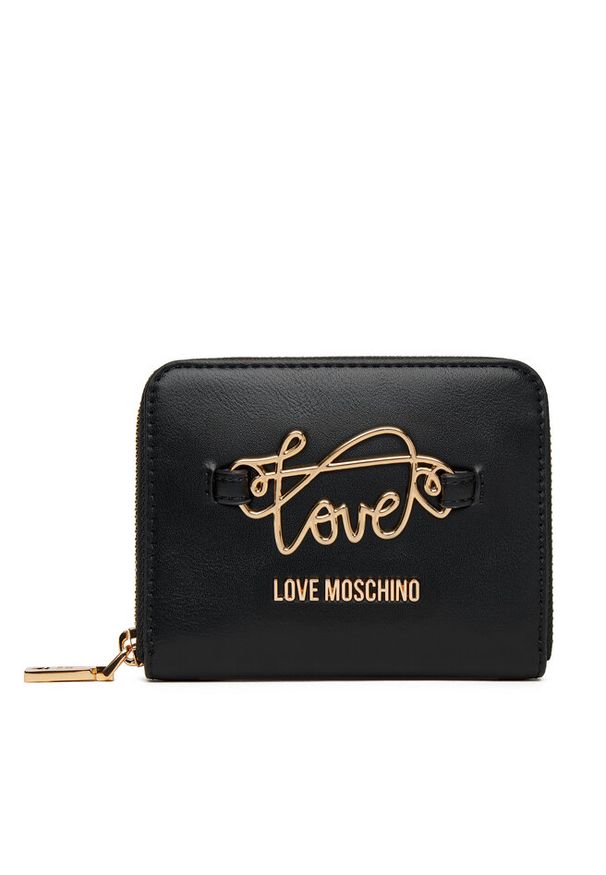 Love Moschino - Mały Portfel Damski LOVE MOSCHINO. Kolor: czarny