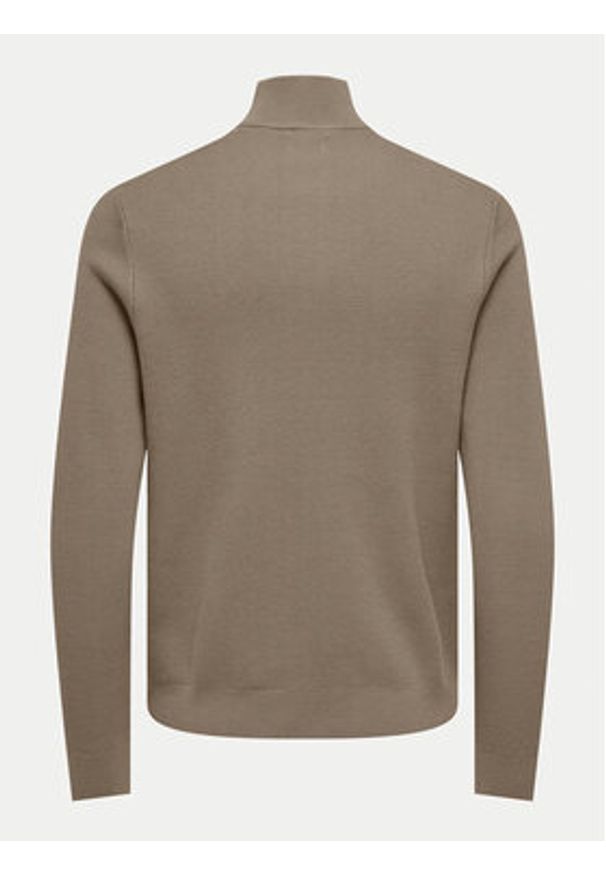 Only & Sons Sweter 22023210 Beżowy Regular Fit. Kolor: beżowy. Materiał: bawełna