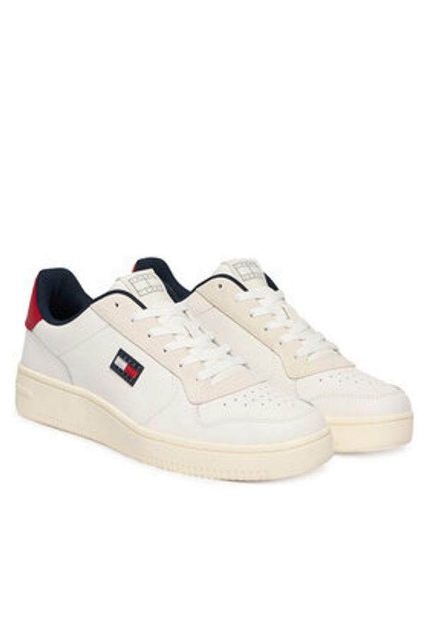 Tommy Jeans Sneakersy Tjm Retro Basket EM0EM01681 Biały. Kolor: biały. Materiał: skóra