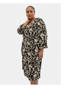 Vero Moda Curve Sukienka koszulowa Nora 10294730 Kolorowy Regular Fit. Materiał: syntetyk. Wzór: kolorowy. Typ sukienki: koszulowe
