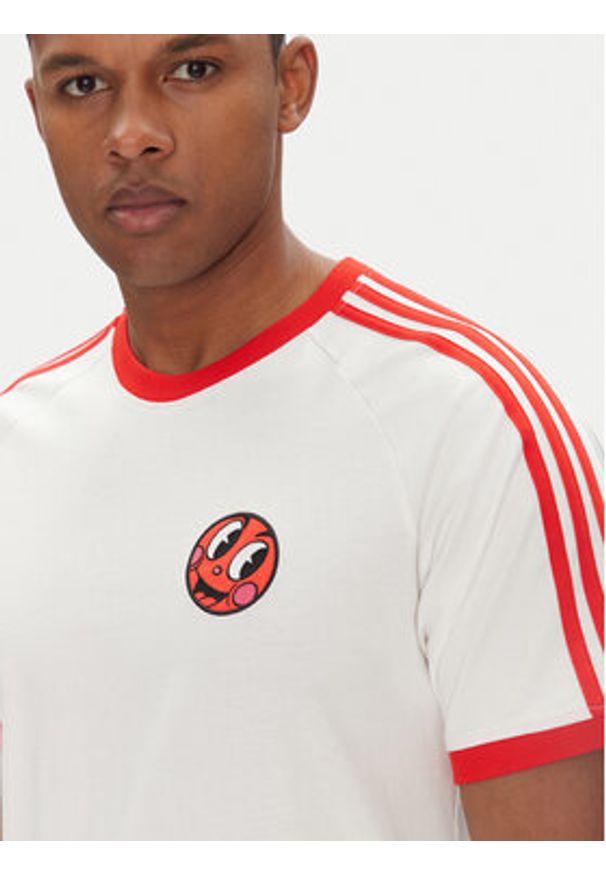 Adidas - adidas T-Shirt JD0716 Biały Slim Fit. Kolor: biały. Materiał: bawełna