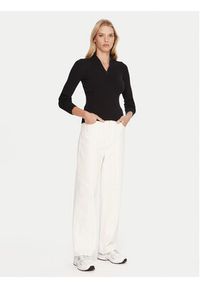 Lacoste Sweter AF4144 Czarny Regular Fit. Kolor: czarny. Materiał: syntetyk