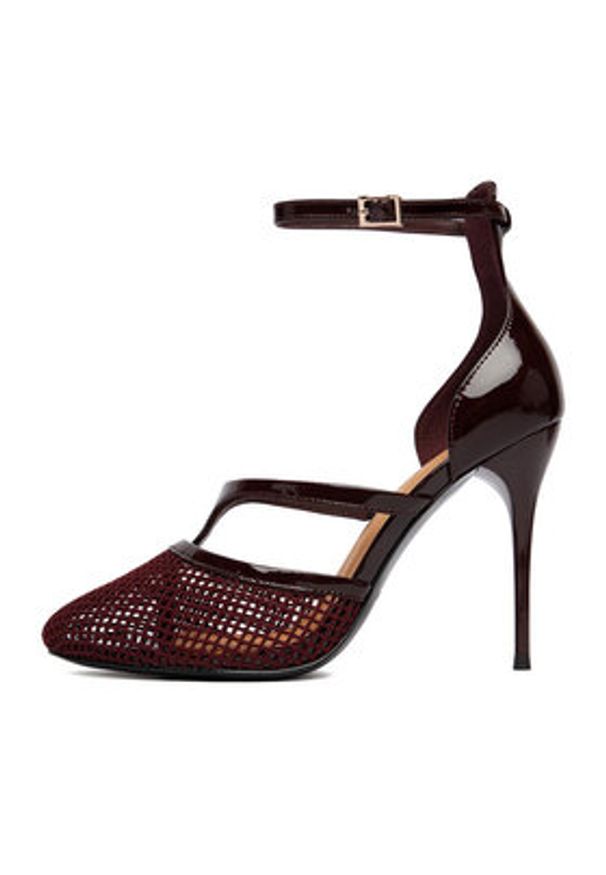 Badura Szpilki EO-AMIRA-LT519-1 Bordowy. Kolor: czerwony. Materiał: skóra, lakier. Obcas: na szpilce