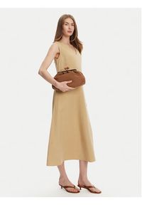 Weekend Max Mara Sukienka codzienna Egoista 2515221072 Beżowy Regular Fit. Okazja: na co dzień. Kolor: beżowy. Materiał: len, wiskoza. Typ sukienki: proste. Styl: casual