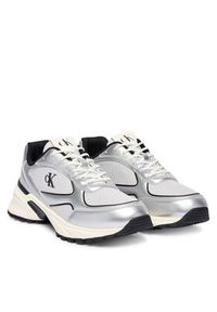 Calvin Klein Sneakersy Hike Runner Laceup Mesh Mix Met YM0YM01402 Srebrny. Kolor: srebrny. Materiał: skóra #3