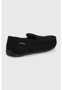 Polo Ralph Lauren mokasyny DECLAN BEAR męskie kolor czarny. Nosek buta: okrągły. Kolor: czarny. Materiał: guma