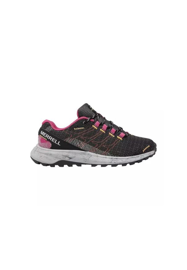 Buty do biegania damskie Merrell Fly Strike. Kolor: czarny. Materiał: materiał, syntetyk. Szerokość cholewki: normalna