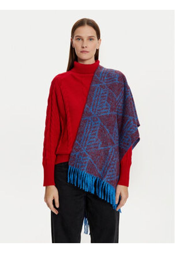 Lacoste Szalik RE0804 Niebieski. Kolor: niebieski. Materiał: materiał, wełna