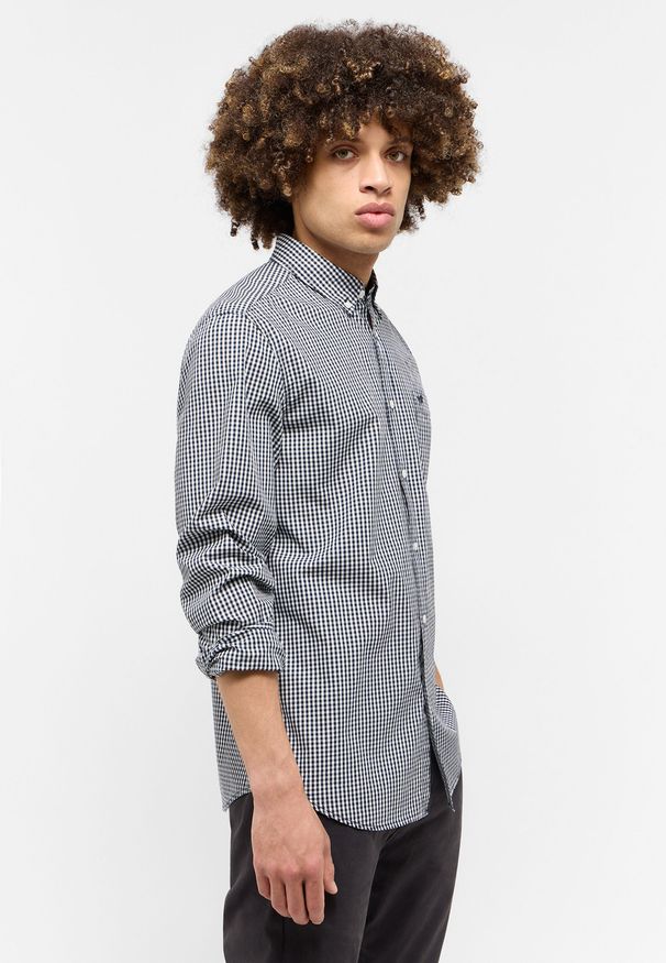 Mustang - MUSTANG CHESTER MĘSKA KOSZULA W KRATĘ KRATA GINGHAM BLUE CHECK 1015613 12635. Styl: elegancki