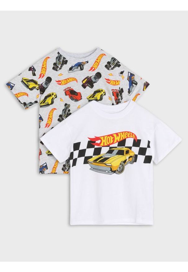 Sinsay - Koszulki 2 pack Hot Wheels - wielobarwny