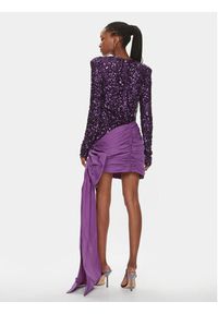 ROTATE Sukienka koktajlowa 111569 Fioletowy Slim Fit. Kolor: fioletowy. Materiał: syntetyk. Styl: wizytowy #3
