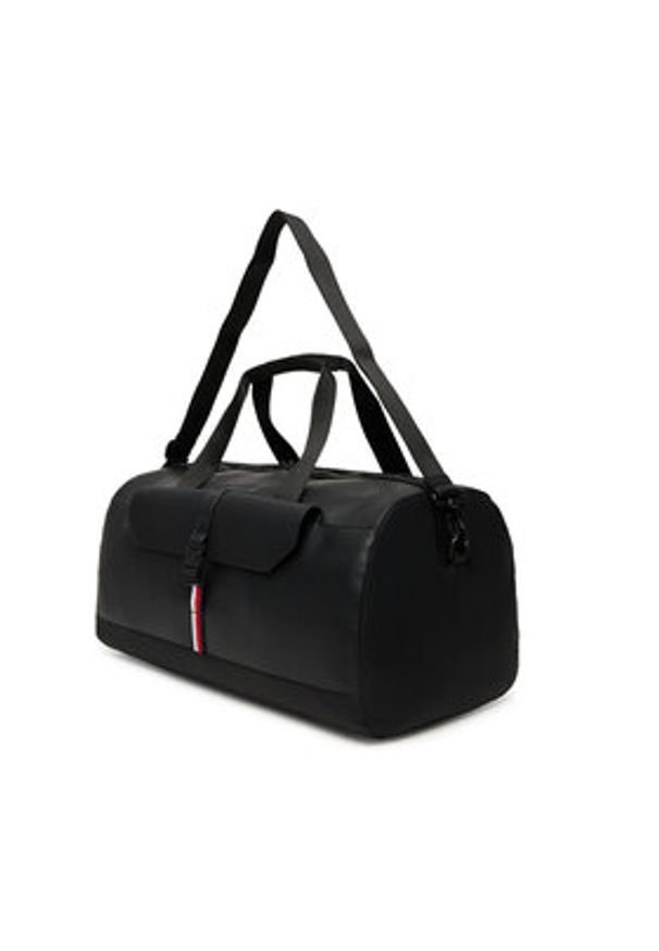 TOMMY HILFIGER - Tommy Hilfiger Torba Th Foundation Duffle AM0AM13481 Czarny. Kolor: czarny. Materiał: skóra