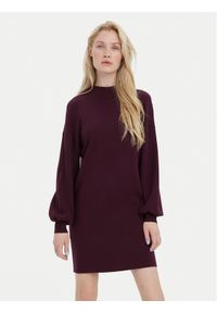 Vero Moda Sukienka dzianinowa Nancy 10249116 Fioletowy Loose Fit. Kolor: fioletowy. Materiał: syntetyk