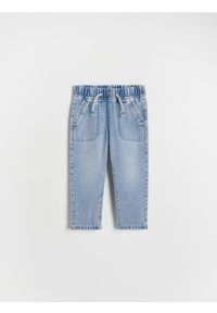 Reserved - Jeansy z efektem sprania - niebieski. Kolor: niebieski. Materiał: jeans #1