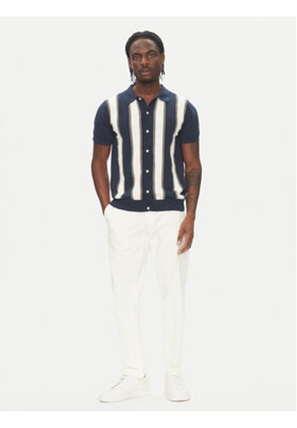 Lindbergh Kardigan 30-804062 Niebieski Relaxed Fit. Kolor: niebieski. Materiał: bawełna