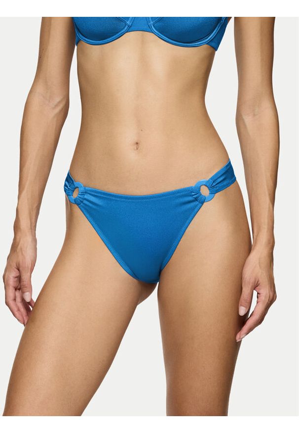 Triumph Dół od bikini Midnight 10222287 Niebieski. Kolor: niebieski. Materiał: syntetyk