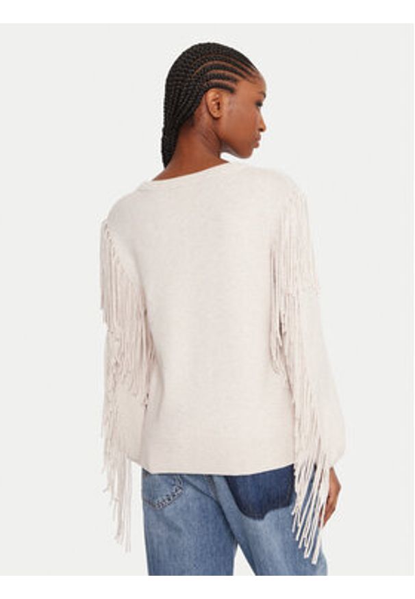 Marella Sweter Falco 2525366281000 Beżowy Regular Fit. Kolor: beżowy. Materiał: wiskoza