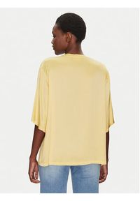 ViCOLO Bluzka TD0013 Żółty Relaxed Fit. Kolor: żółty. Materiał: satyna, wiskoza #3