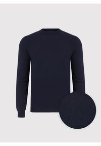 Pako Lorente - PAKO LORENTE – Granatowy bawełniany sweter z kaszmirem. Okazja: na co dzień. Kolor: szary, niebieski. Materiał: kaszmir, bawełna. Sezon: jesień. Styl: casual #6
